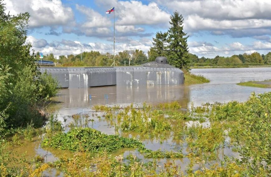 Kasematte MO-S5 im Hochwasser, Ostrava (CZ)